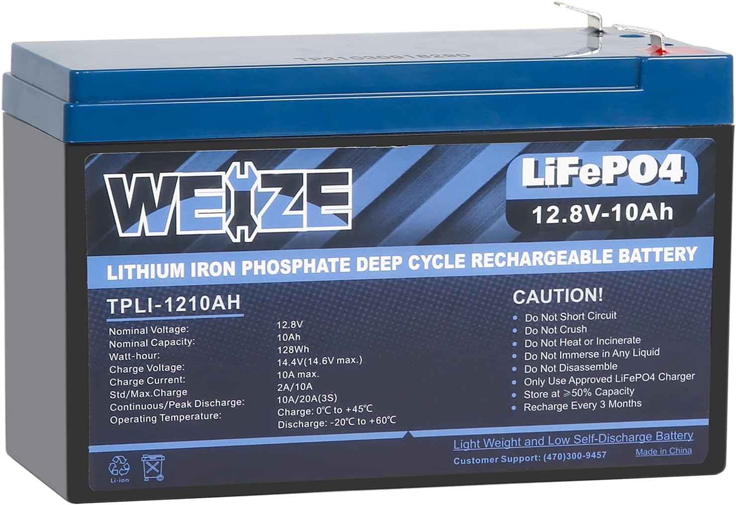 12V 100Ah LiFePO4 Lithium Battery O93976