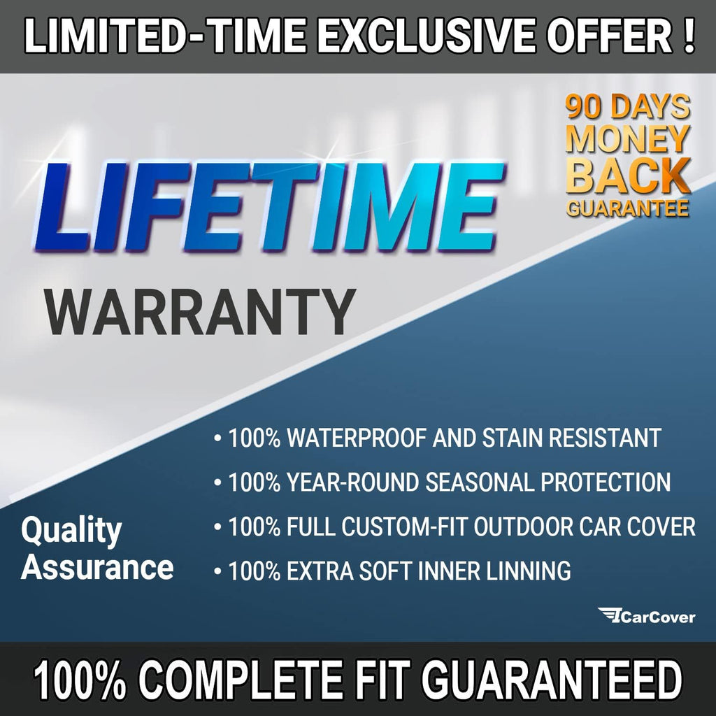 Premium Full Car Cover Waterproof All Weather Resistant Custom Outdoor Indoor Sun Snow Storm Protection Form-Fit Padded Cover with Straps A5870