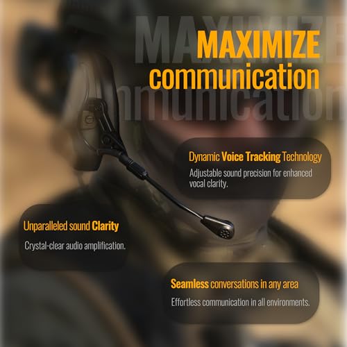 Tactical Communication Headset with Helmet Mount Adapters R577