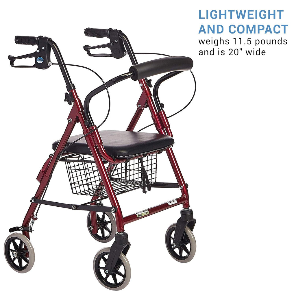 Small & Narrow Rollator Walker with Seat D836