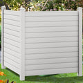 50"W X 50"H Vinyl Air Conditioner Fence Privacy Screen with Metal Stakes (2 Panels) L9847