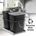 Dual 35Qt Pullout Trash Can A507