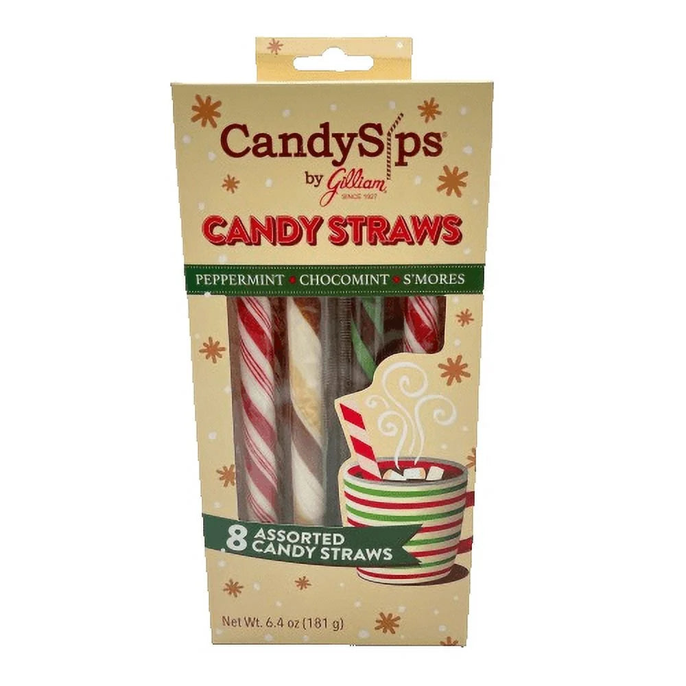 Assorted Candy Straws 8 count 6.4 oz. Box W870527