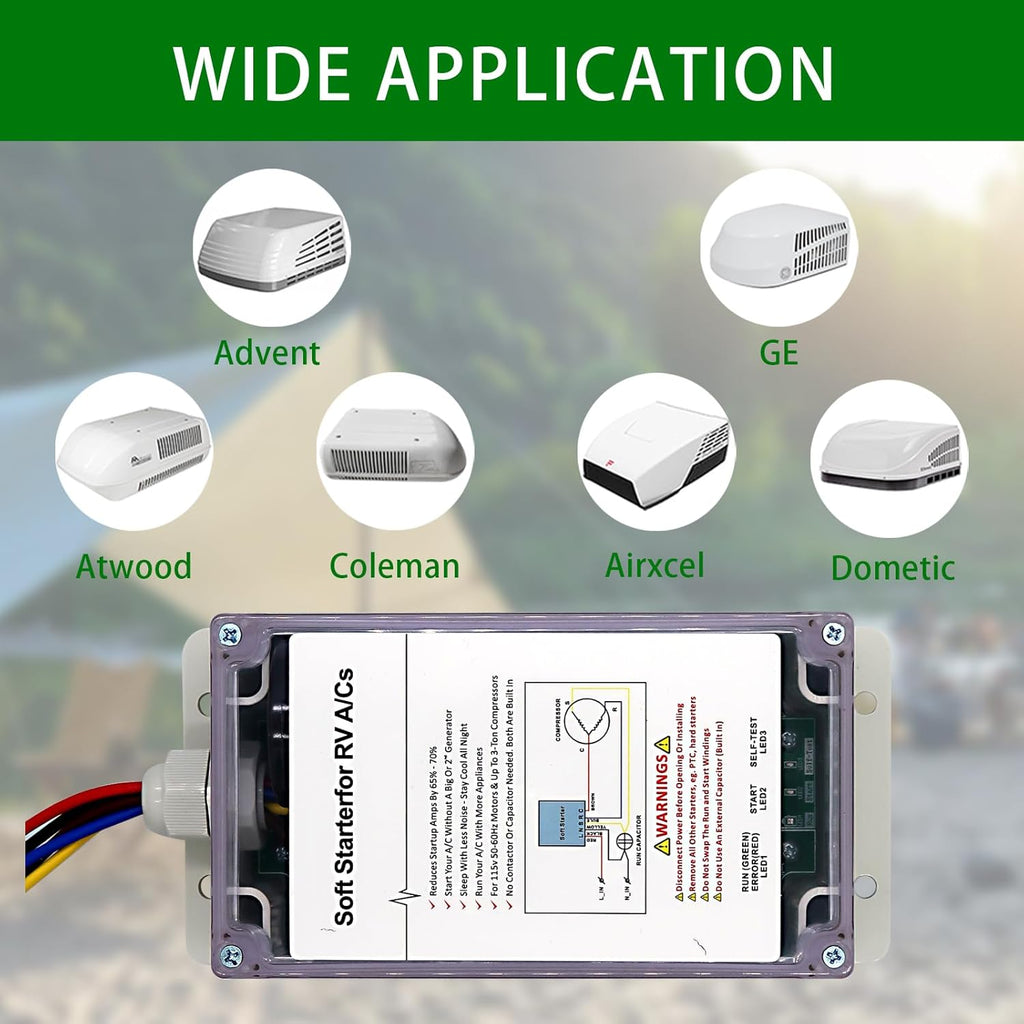 Soft starters for RV air conditioners O30074