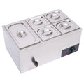 600W Stainless Steel Electric Food Warmer with 5 Pans J921