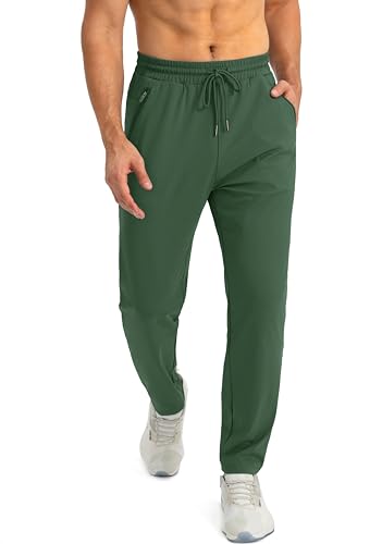 Men's Sweatpants with Zipper Pockets Tapered Joggers Athletic Pants A718