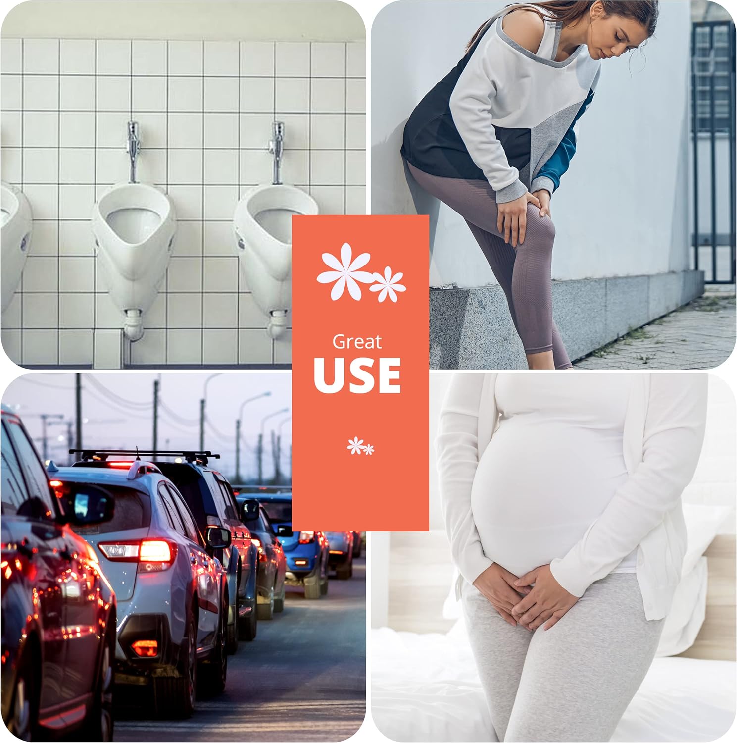 Female Urinal - Leakproof Pee Cup for Women - Reusable & Hygienic Portable Urinal Funnel, Jet Black R173540