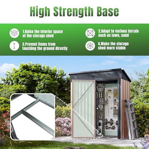 6.2x4 FT Metal Garden Storage Shed B32485