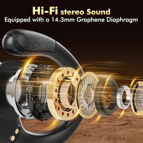 Black Wireless Earbuds with LED Display, IPX7 Waterproof R116