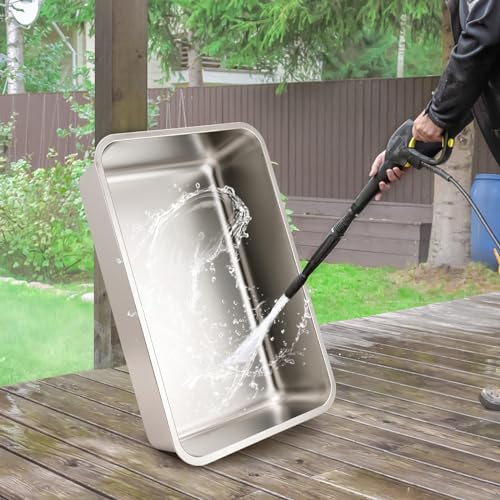 XXL Extra Large Enclosed Stainless Steel Cat Litter Box L779241