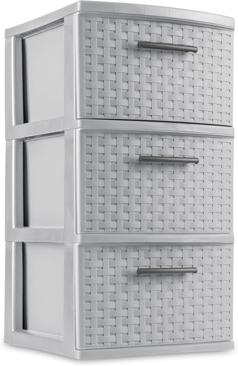 3 Drawer Plastic Cement Weave Tower N55760
