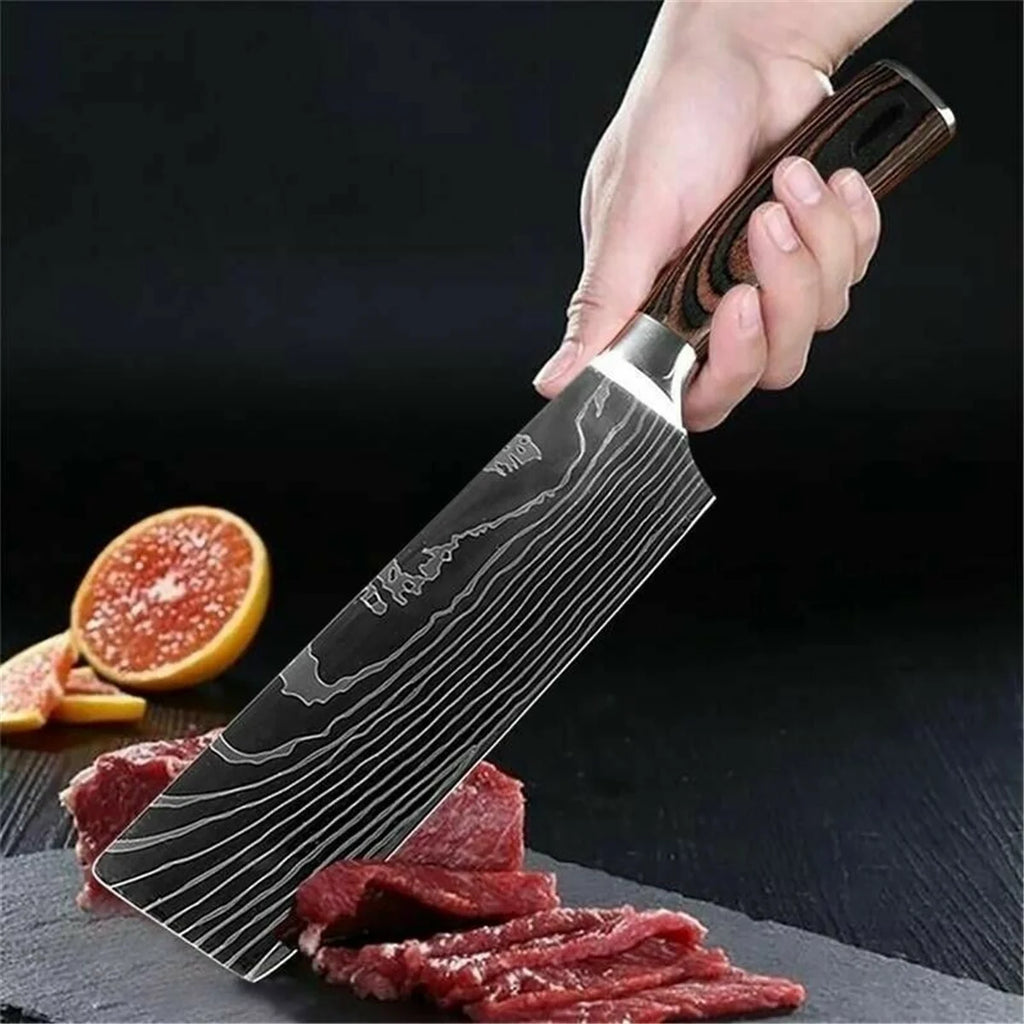 5 PCS Kitchen Knife Boxed Set with Sheaths O5476