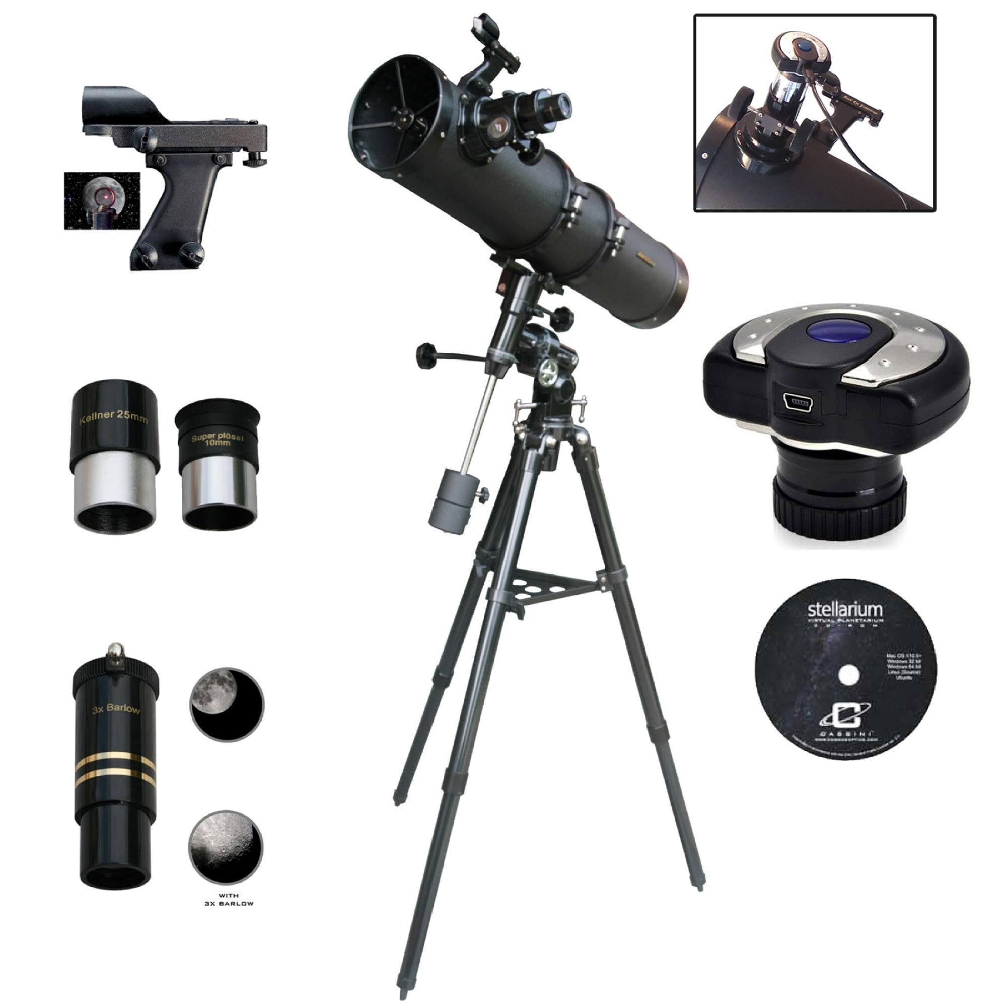 900mm x 135mm Tracker Reflector Telescope with EQ3 Mount and 1.3MP Digital Camera W910051