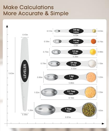 Set of 15 Stainless Steel Measuring Cups and Spoons C28742