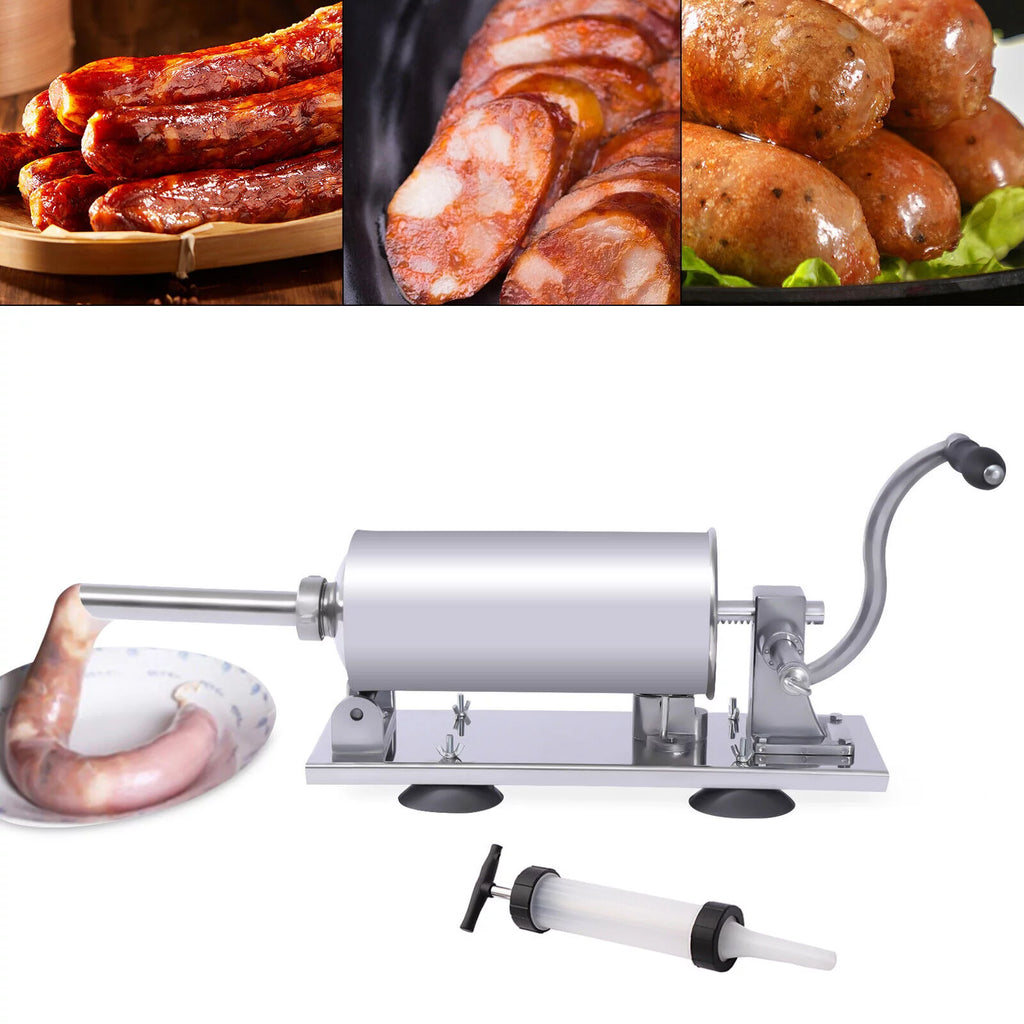8LBS/4L Manual Stainless Steel Sausage Stuffer D347