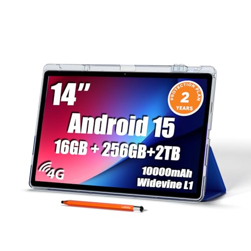 14 inch Android 15 Tablet 16GB RAM 256GB ROM 1920*1200 IPS FHD Display 10000mAh N91633