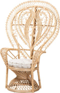 Oversized Natural Rattan Peacock Chair X205780