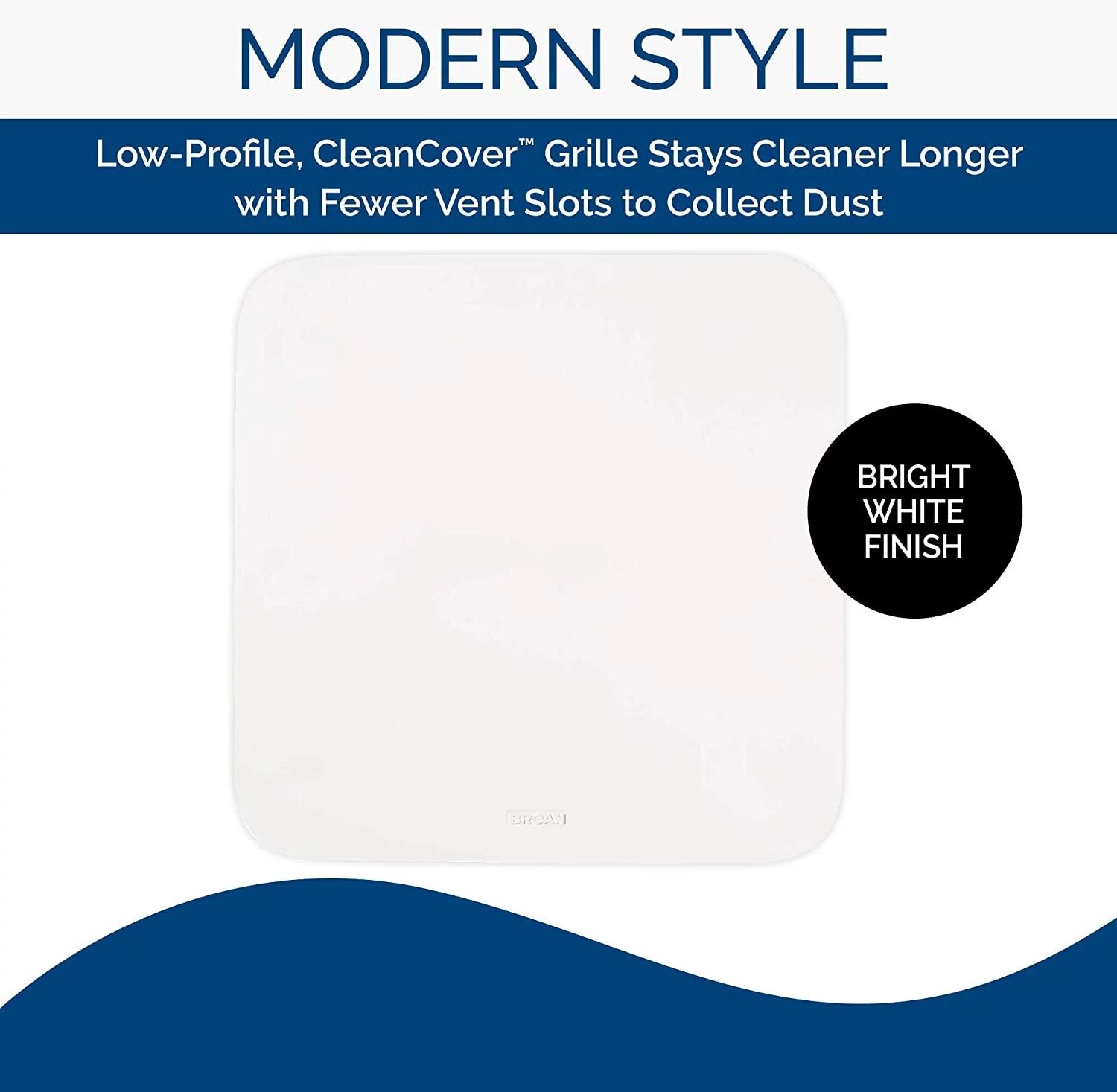 White Bath Fan Grille Cover S934