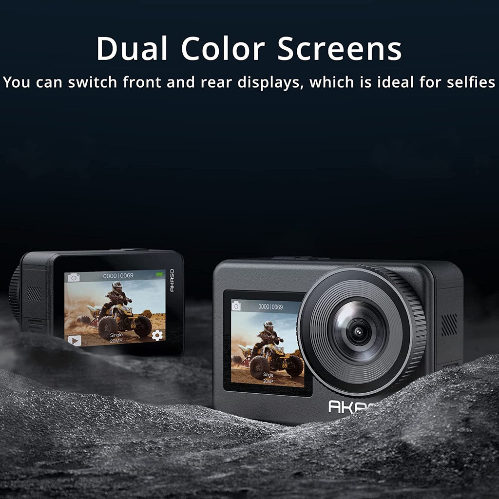 7 in. 4K30FPS 20MP Wi-Fi Action Camera with Touch Screen IPX8 33FT Water Z5890