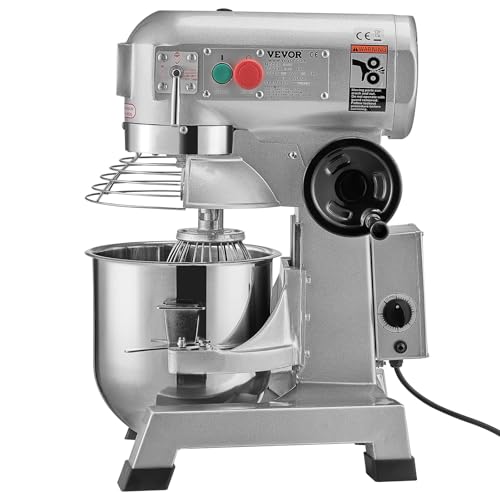 Commercial Food Mixer 10Qt Stainless Steel Bowl 450W 3 Speeds U411