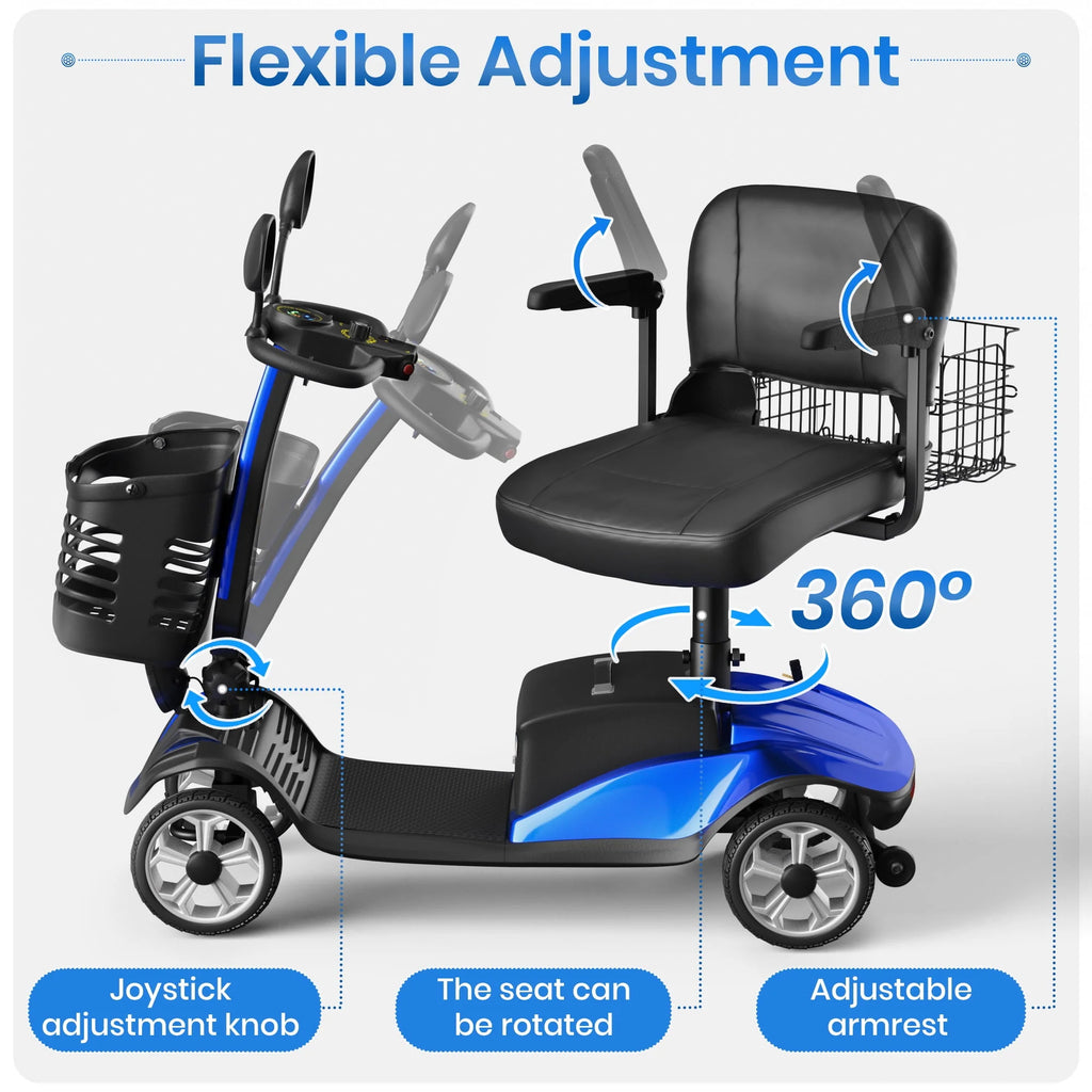 Red Foldable 4 Wheel Mobility Scooter G7968
