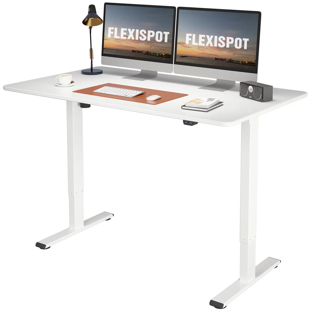 White Electric Height Adjustable Desk U555