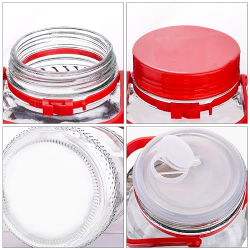2 Pack 128 oz Glass Mason Jars with Lids H870
