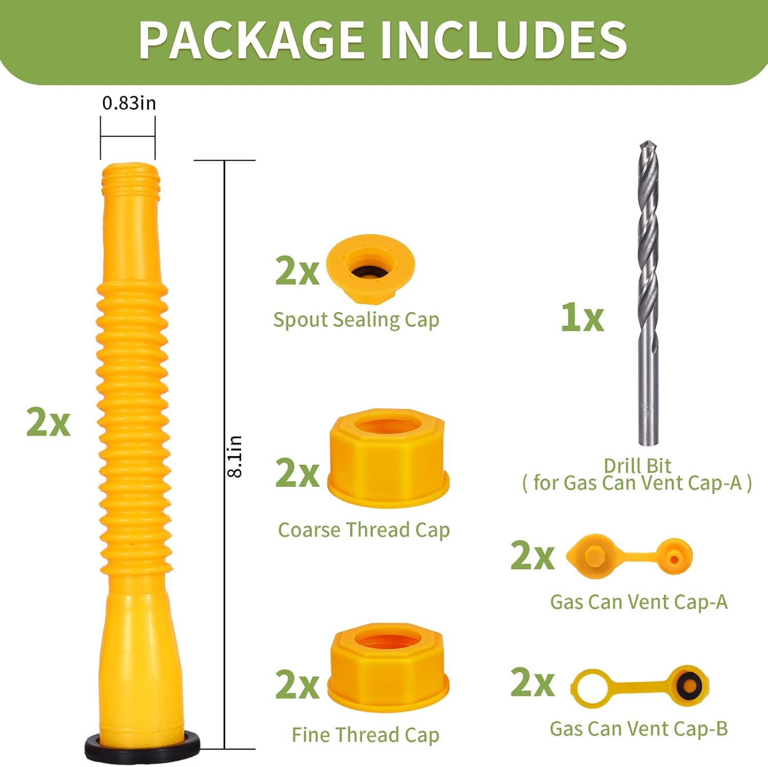 Gas Can Spout Replacement with Flexible Nozzle G53022