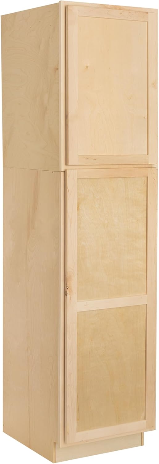 Raw Maple 24" D x 18" W x 96" H Plywood Base Kitchen Cabinet X79922