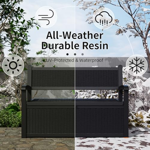 Waterproof Resin Storage Bench P531
