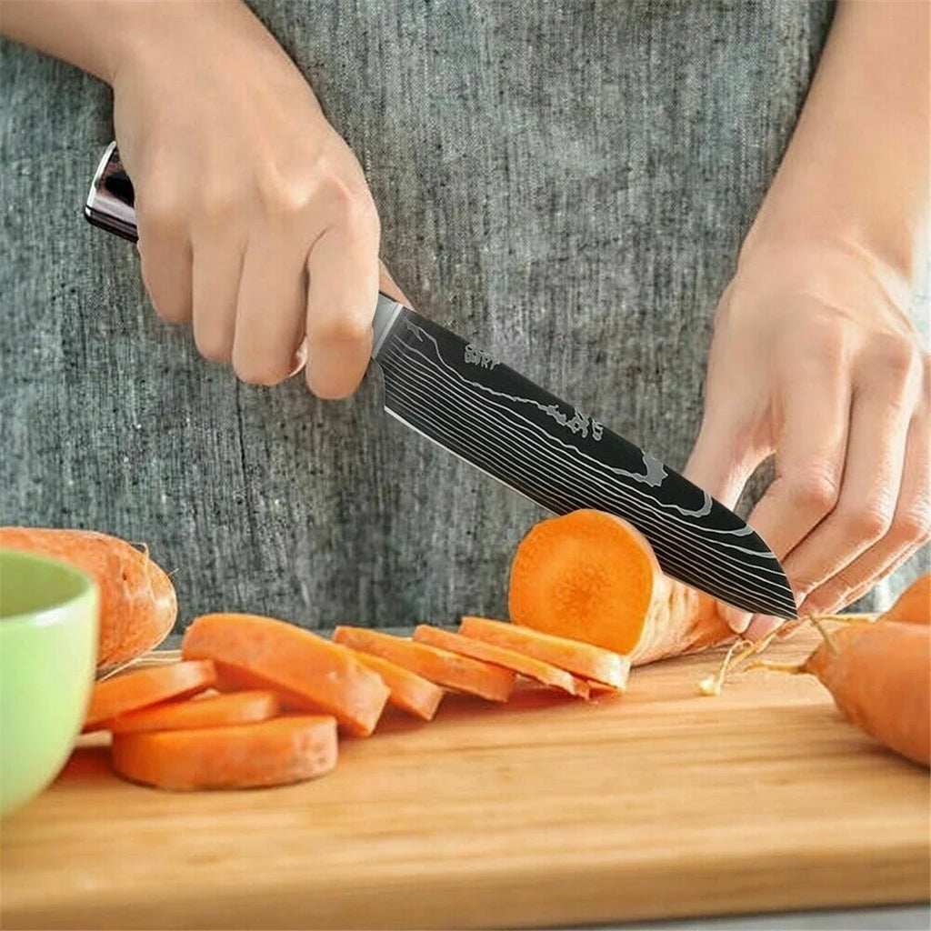 5 PCS Kitchen Knife Boxed Set with Sheaths O5476