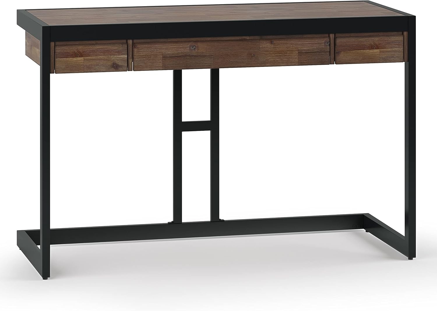 Solid Acacia Wood 48 Inch Wide Small Desk in Rustic Natural Aged Brown Y820433
