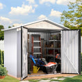 6x4ft Dark Gray Metal Storage Shed P978