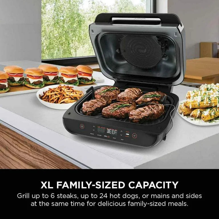 Open Box Smart XL 4 in1 Indoor Grill Air Fryer - Gray M3975