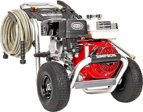 4200 PSI Gas Pressure Washer, 4.0 GPM Power Washer, Honda GX390 Engine, 50-Foot Steel-Braided Hose, Aluminum Series E388245