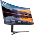 34" Curved WQHD 3440×1440 Gaming Monitor 165Hz 1ms 1500R HDR 10 100% sRGB PC Screen R153818