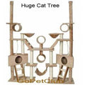 Beige Cat Tree with Ladders, Ropes, and Side Baskets N6977