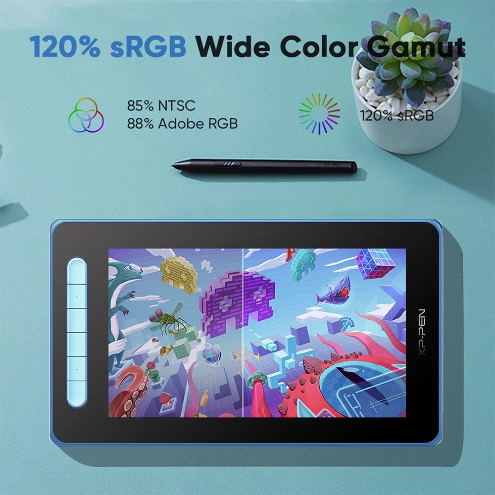 Blue Graphics Tablet with Screen Drawing Tablet U16706