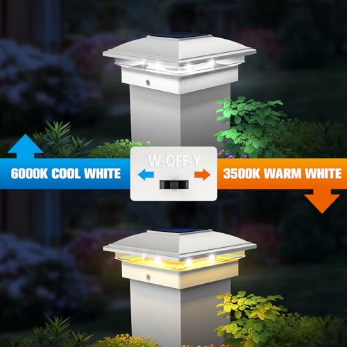 12pack Solar Post Cap Light for 4x4 5x5 6x6 Wooden Vinyl Post O50776