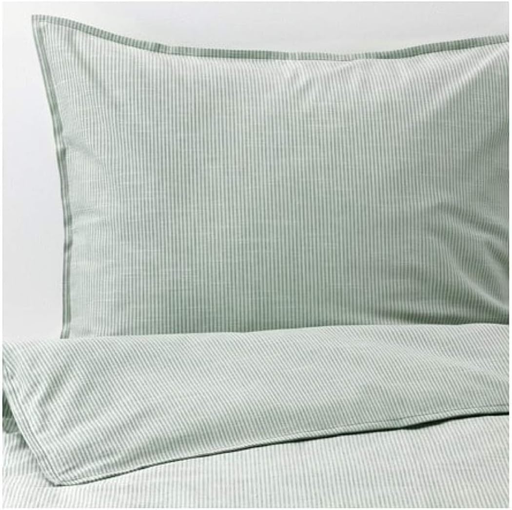 Green Stripe Duvet Cover and Pillowcases Full/Queen G1751