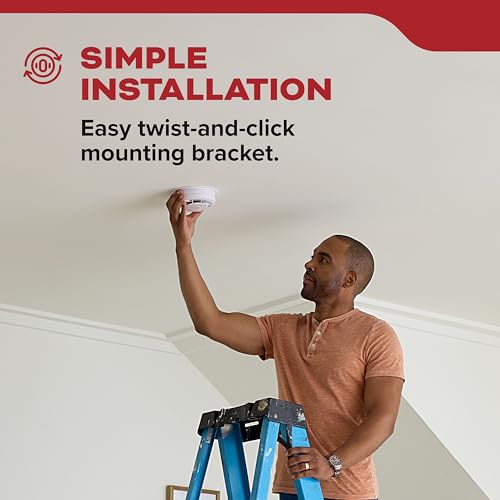 Hardwired Smoke Detector with 10-Year Battery Backup P301