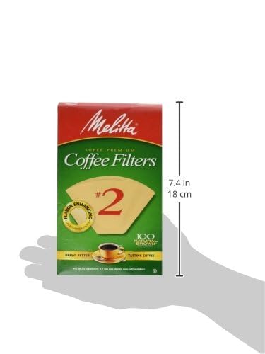 Natural Brown Cone Coffee Filter Number 2 C15577