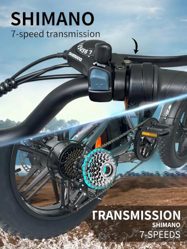 1500W Peak 20" Fat Tire Dual Suspension Electric Bike V117
