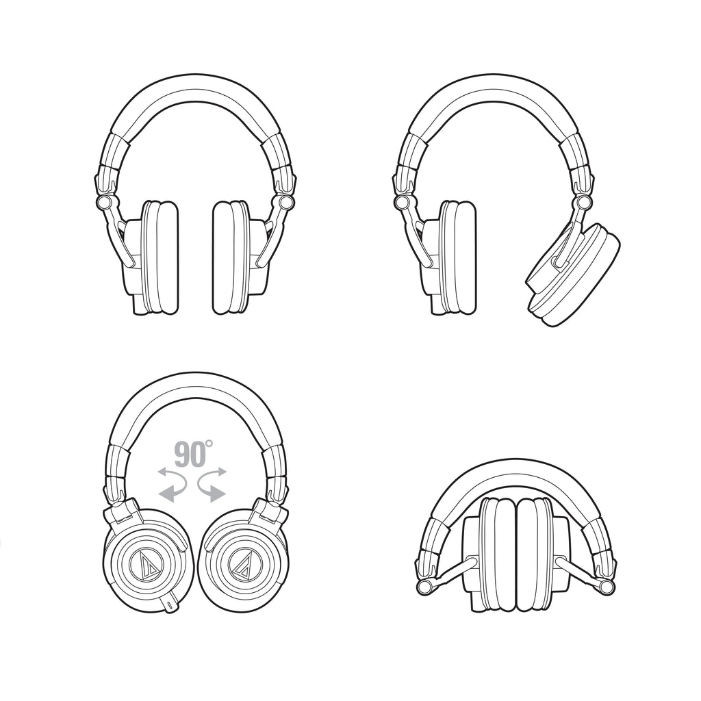 Closed-Back Monitor Headphones Black I364840