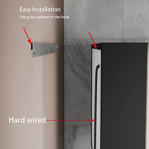48”W x 30”H Wall Mounted LED Medicine Cabinet Mirror with Double Doors L485630