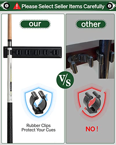 Hardwood Pool Cue Rack for 6 Cues O400330