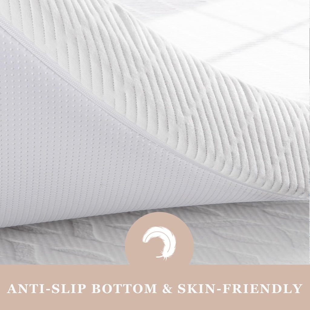 4 Inch Firm Twin Size Memory Foam Mattress Topper with Cooling Gel I83606
