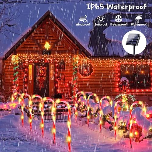 20 Pack Solar Candy Cane Lights P183124