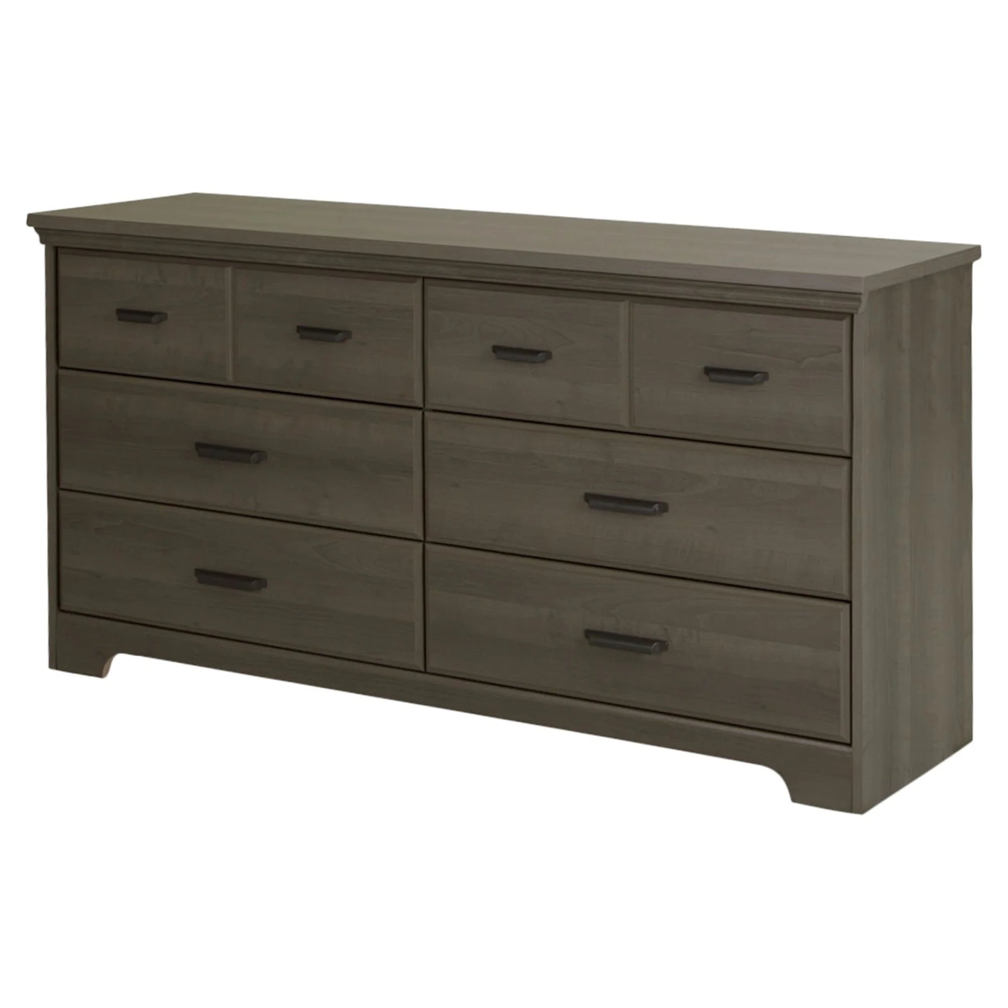 Gray 6-Drawer Double Dresser and 2-Drawer Nightstand J4538