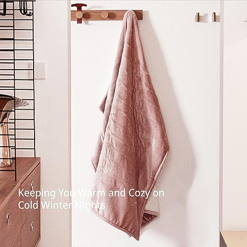 Soft Silky Plush Electric Throw Blanket 50''X60'' Grey Q69663